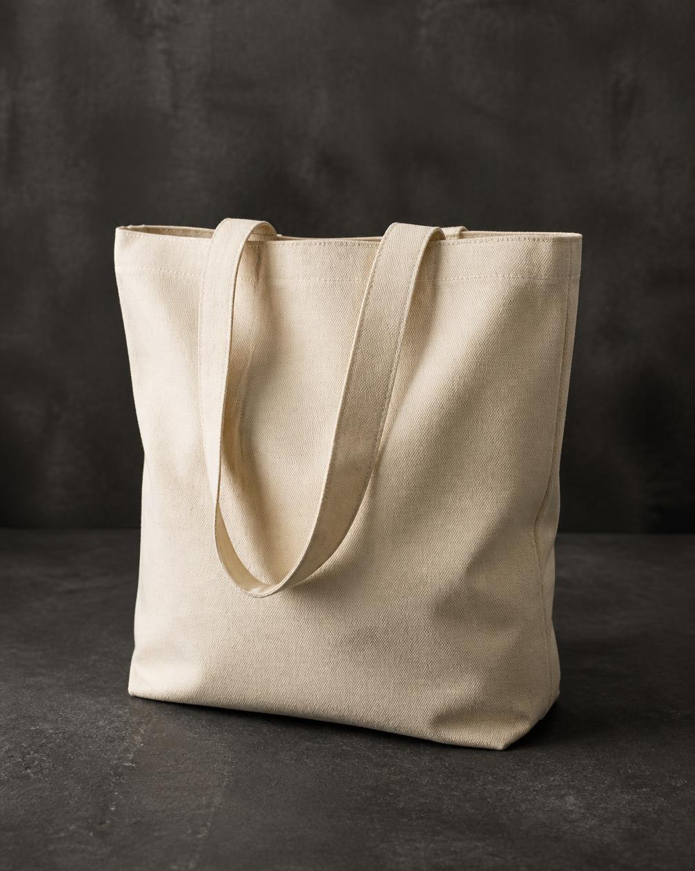 The Line Canvas Tote — Natural